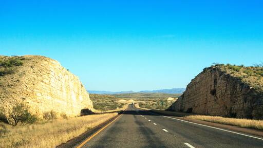Sierra Blanca and Davis Mountains visible from Fort Stockton, Texas