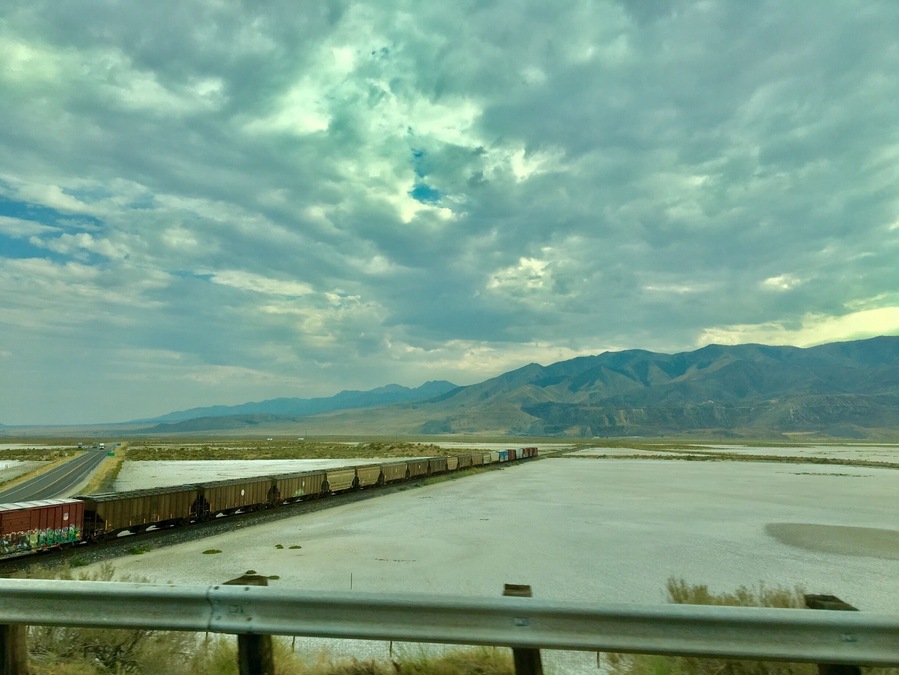 Salt flats are dried-up desert lakes. They form in closed hollows where rainfall can't drain away. In a wet climate, a lake would form but, in a desert, the water is heated and evaporates into vapour faster than it is replenished by rain. The salt and minerals dissolved in the water are left behind as a solid layer.