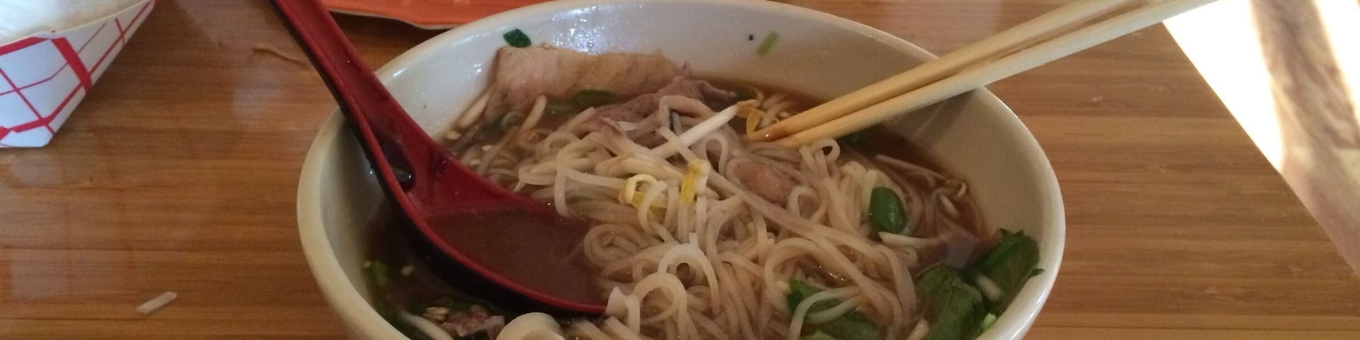 Oh Mai oh my! Oh Mai is hands down the best Vietnamese restaurant in Salt Lake City. Split a Pho and a sandwich with a friend. Unbelievable cheap prices as well.