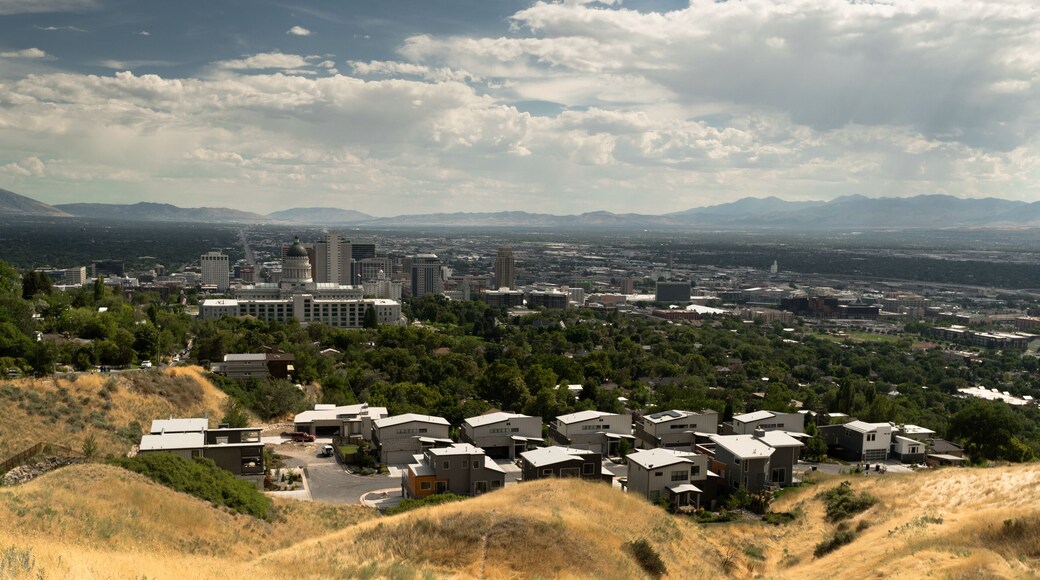 Capital Dominates Salt Lake City Skyline Looking South