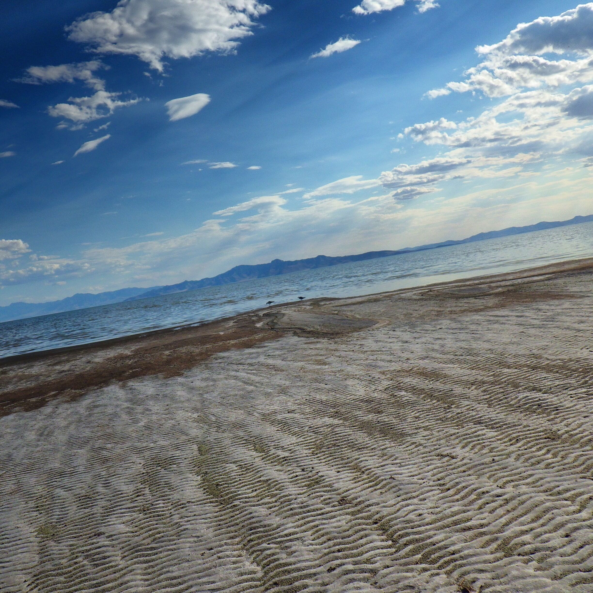 Miles of salt flats... Then water 