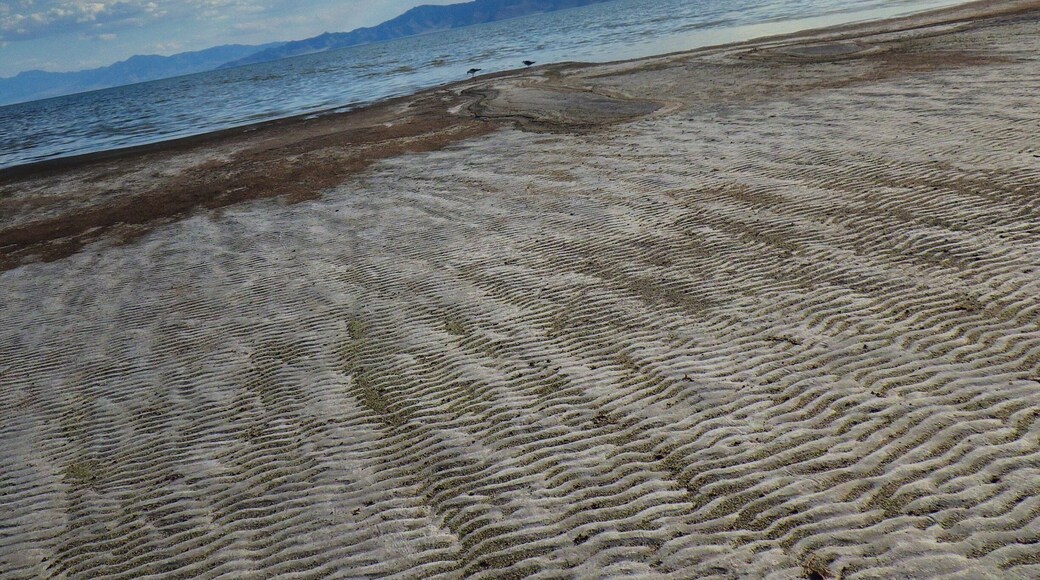 Miles of salt flats... Then water