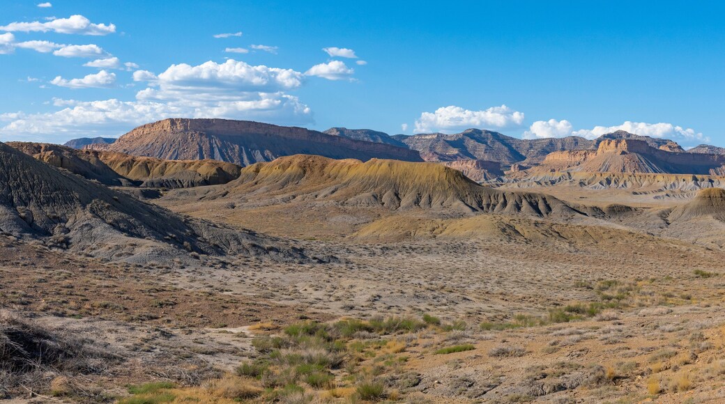 Erosion exposed in an interesting geological landscape near Thompson Springs, Utah, USA; Thompson, Utah, United States of America
