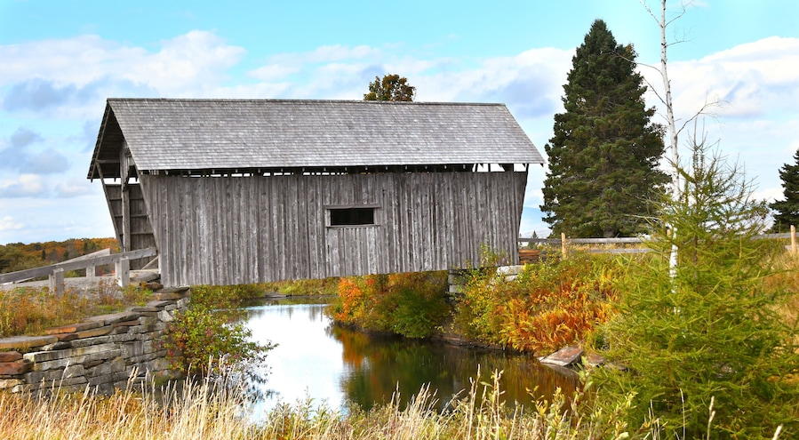 Historic Foster Covered Bridge in Cabot