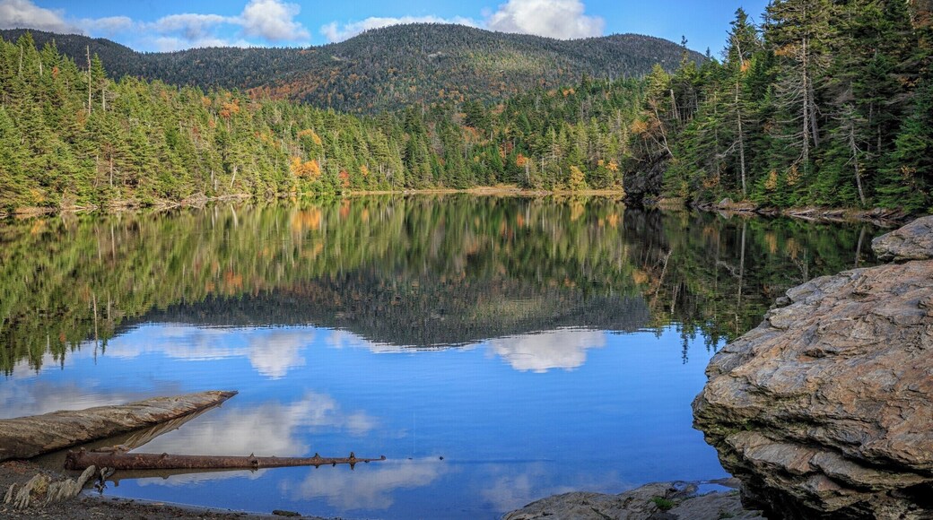 After a one-hour hike straight up, you come to this lovely spot. Well worth the effort.