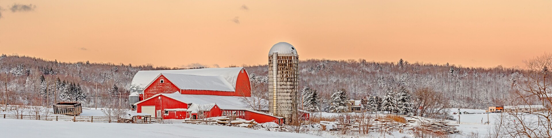 Morning Light Over Barn