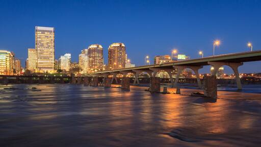 Richmond skyline reflected in the James River