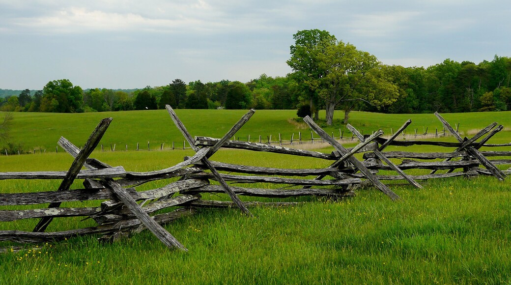 Old wooden fence in Manassas National Battlefield Park, Virginia