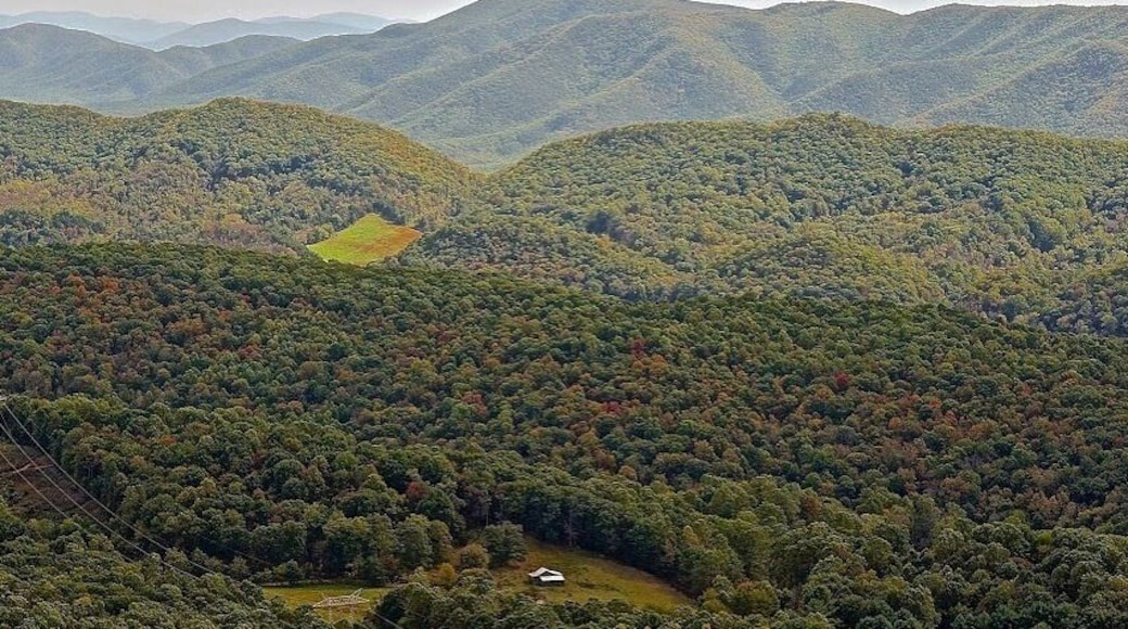 On the Appalachian Trail between Dragon's Tooth and McAfee Knob in early October