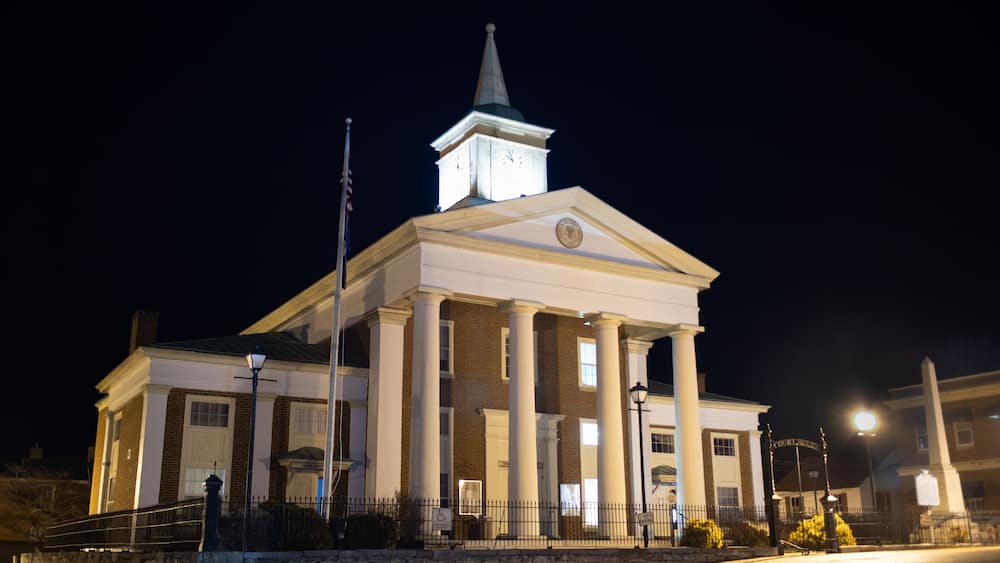 Botetourt County Courthouse at Night