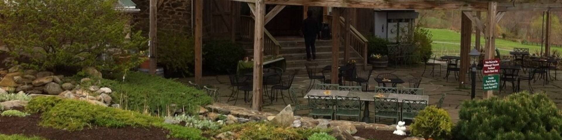 Up on a hill you will find this restored barn and tasting room. Outside enjoy a glass of wine and the wonderful views. I suggest the Chardonnay.