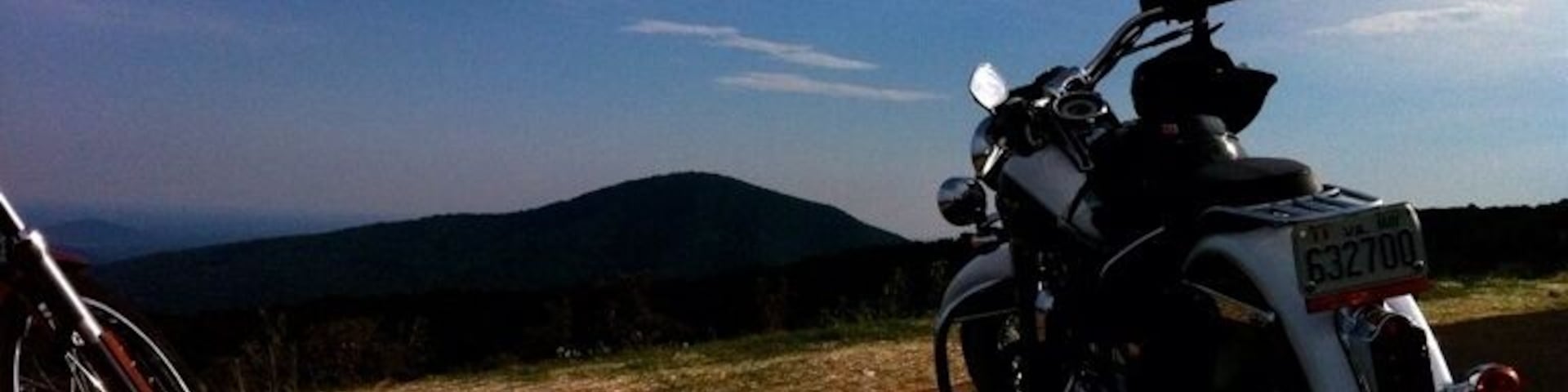 Motorcycle ride down skyline drive in Shenandoah National Park