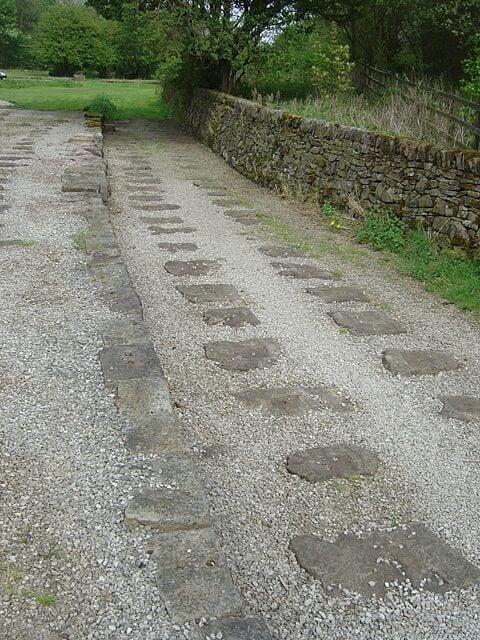 Stone sleepers at Bugsworth basin Bugsworth basin was the interchange between the Peak Forest Tramway and the Peak Forest Canal. Restoration work has exposed significant numbers of these stone sleepers which clearly indicate the lines of the tramway. The tramway was horse worked until closure in the 1920s. The main traffic was limestone from the quarries in the Peak Forest area near Buxton.