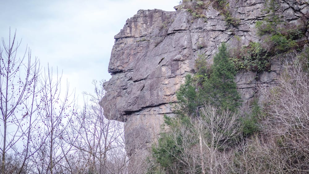 Stone Face Rock Zoom Lee County Vriginia Pennington Gap St Charles