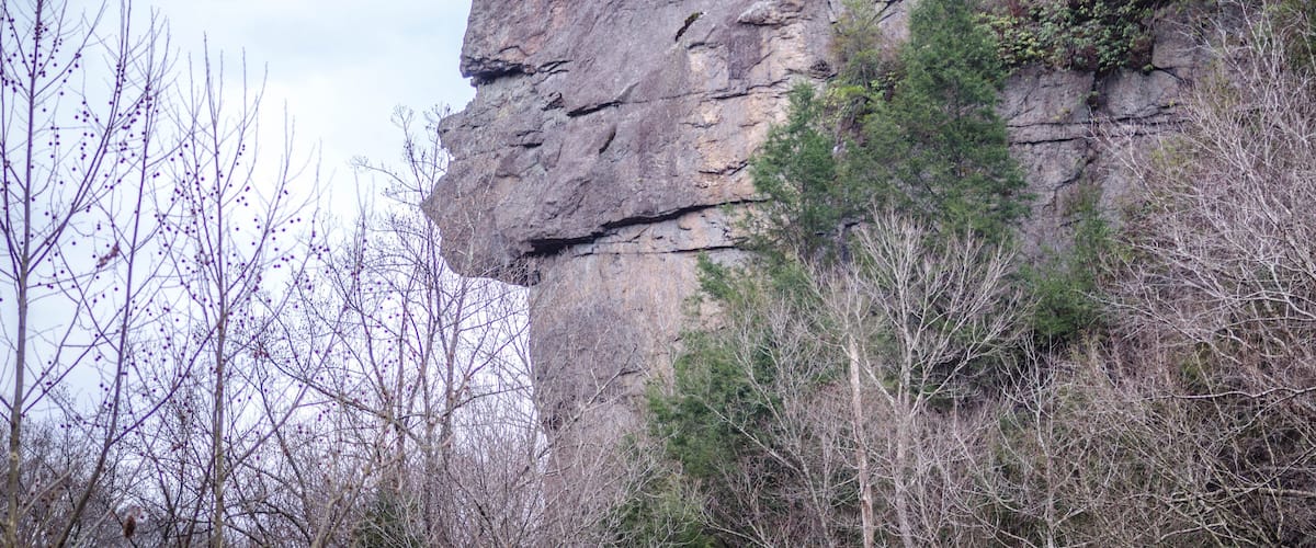 Stone Face Rock Zoom Lee County Vriginia Pennington Gap St Charles