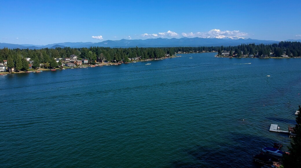Man Made Lake Tapps on a beautiful summer day in Bonney Lake Washington