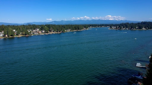 Man Made Lake Tapps on a beautiful summer day in Bonney Lake Washington