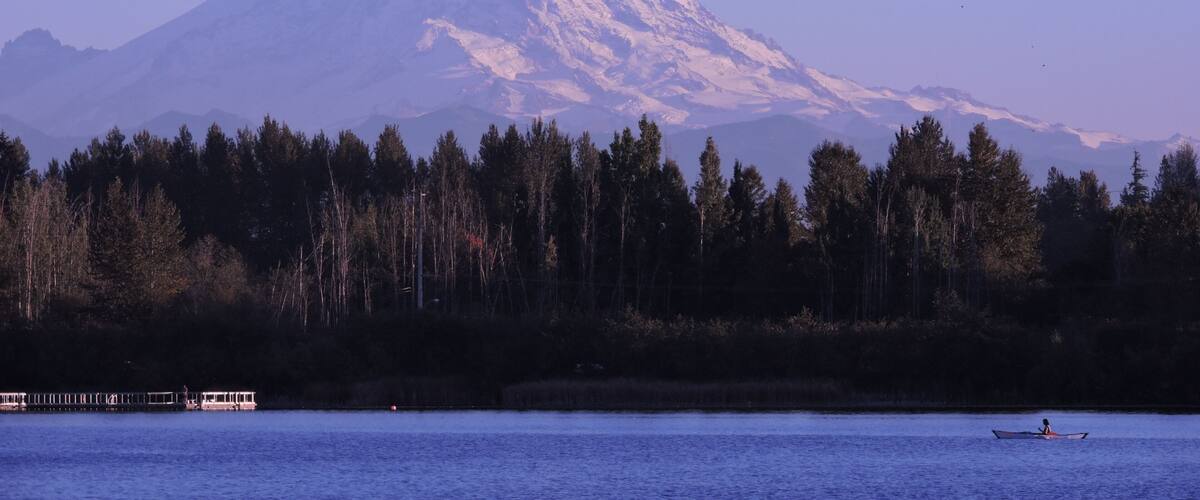 Mt. Rainier from Lake Meridian