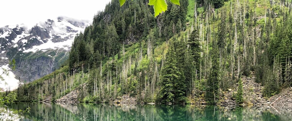 Beautiful lake on a cloudy day