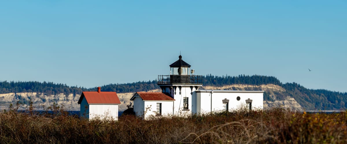 Point No Point lighthouse panorama at Hansville Washington