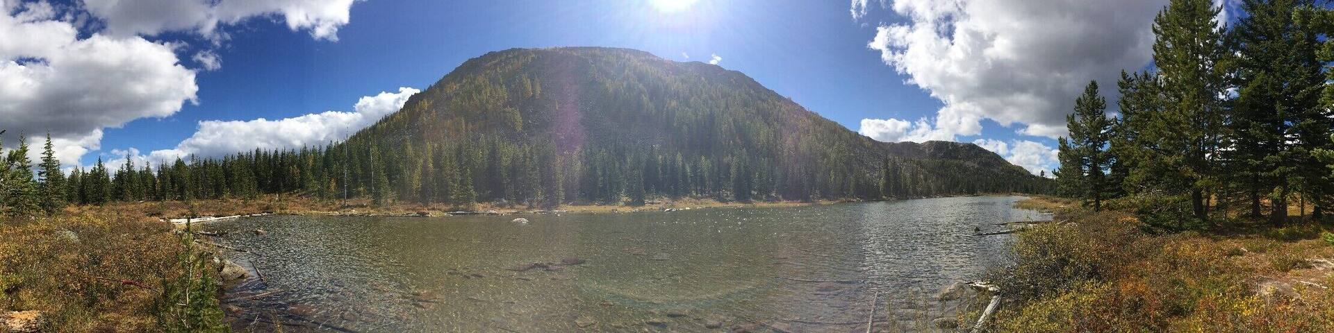 Remote lake, great staging area for hunting deer during high-buck season. Accessible from the Iron Gate Trailhead 7.5 miles away. Only accessible via foot or horseback.