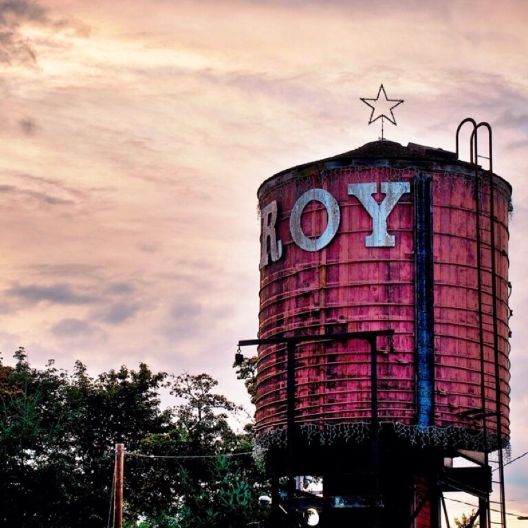 Don't sneeze or you'll miss this tiny town. When not sneezing, go check out the water tower. 