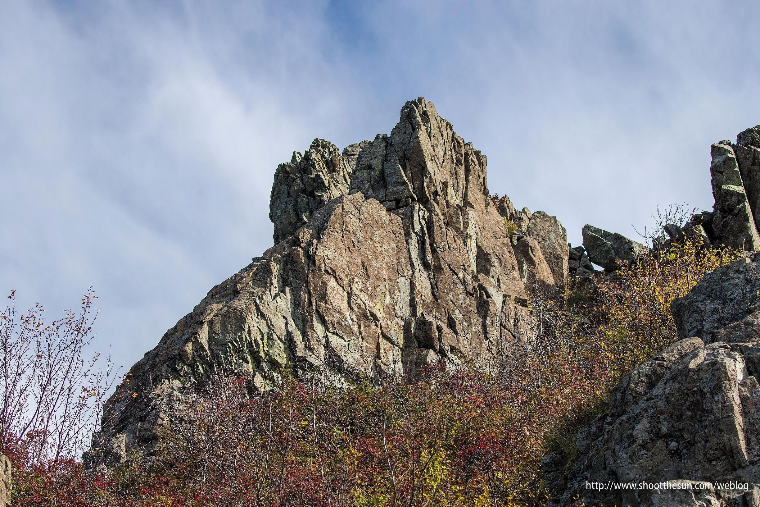 Detail of Pyramid Rock on the trail to Silver Star Mountain.