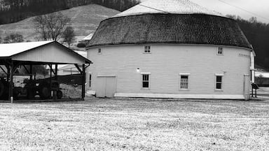 Beautiful round barn. It is a museum