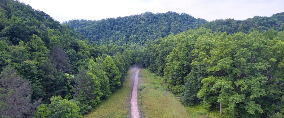 winding road in the mountains of west virginia