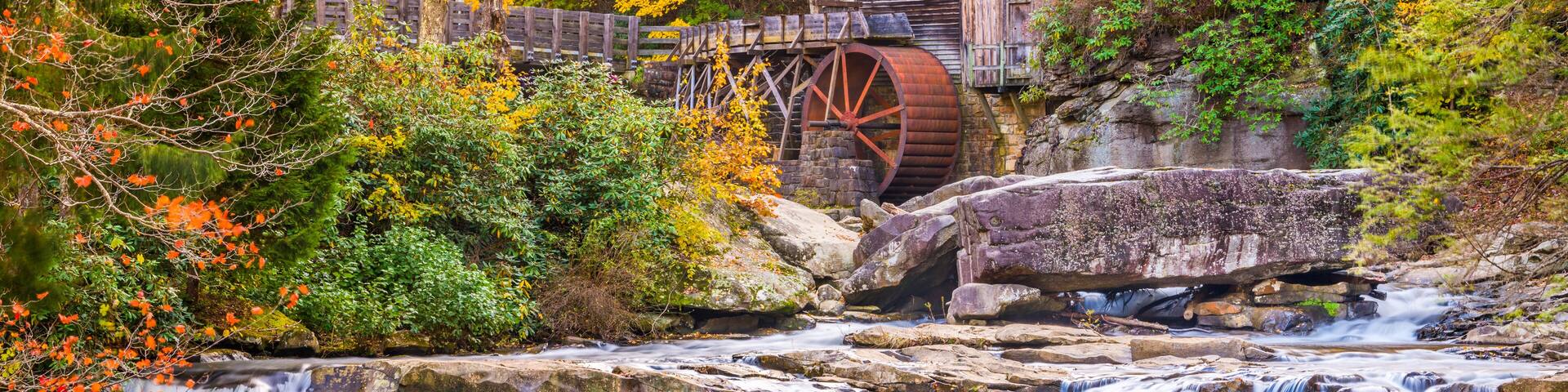 Glade Creek Gristmill, West Virginia, USA in Autumn