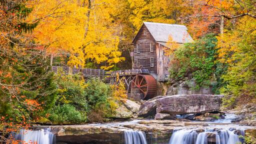 Glade Creek Gristmill, West Virginia, USA in Autumn