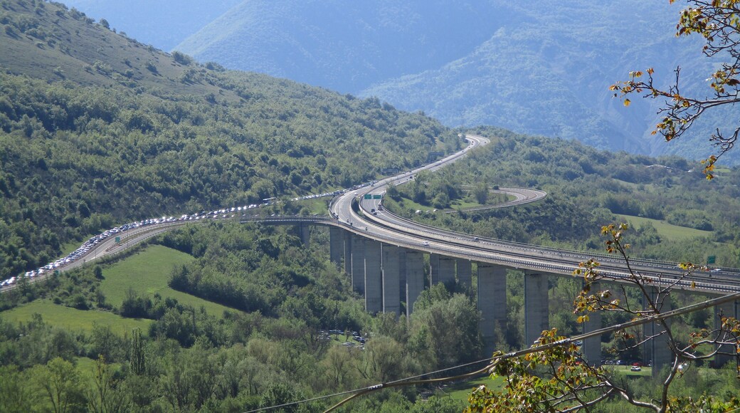 Autostrada A25 all'altezza del casello di Cocullo