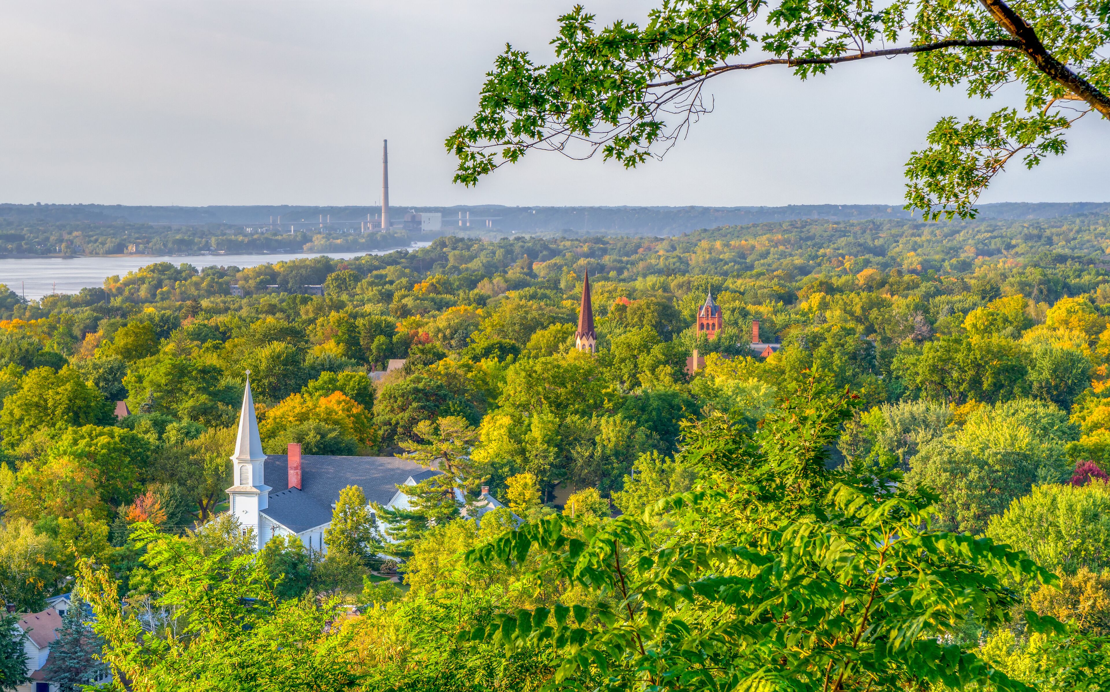 Overhead View of Hudson, Wisconsin