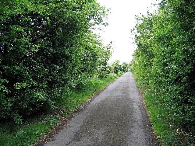 Lane approaching Littleburn Farm Railway Bridge
