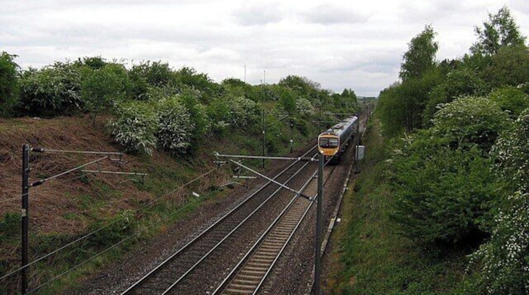 London Train approaching Littleburn Farm Railway Bridge