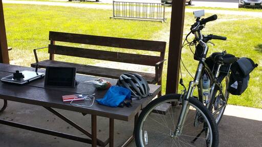 Part of my South Central Wisconsin album on Facebook - Nice little town that offer a rest area on the #GlacialDrumlinTrail for #Hiking & #Biking I stopped to take a break and check email and have a snack. #WeekendGetAway