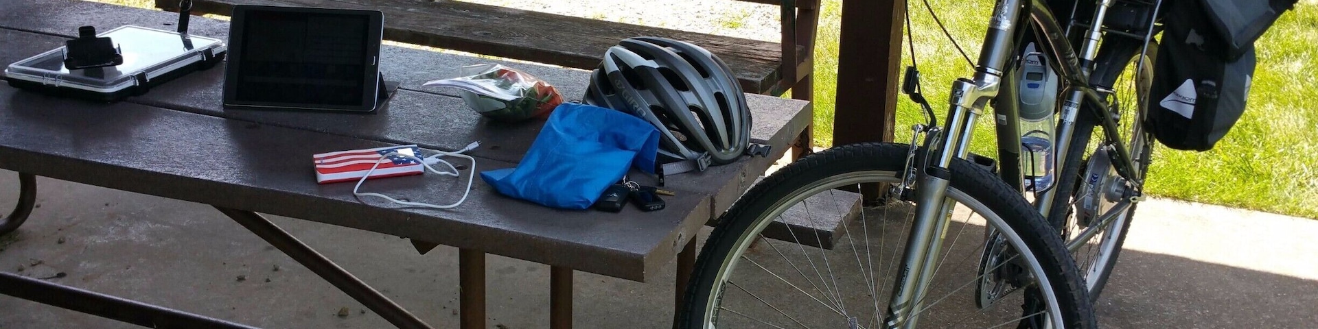 Part of my South Central Wisconsin album on Facebook - Nice little town that offer a rest area on the #GlacialDrumlinTrail for #Hiking & #Biking I stopped to take a break and check email and have a snack. #WeekendGetAway