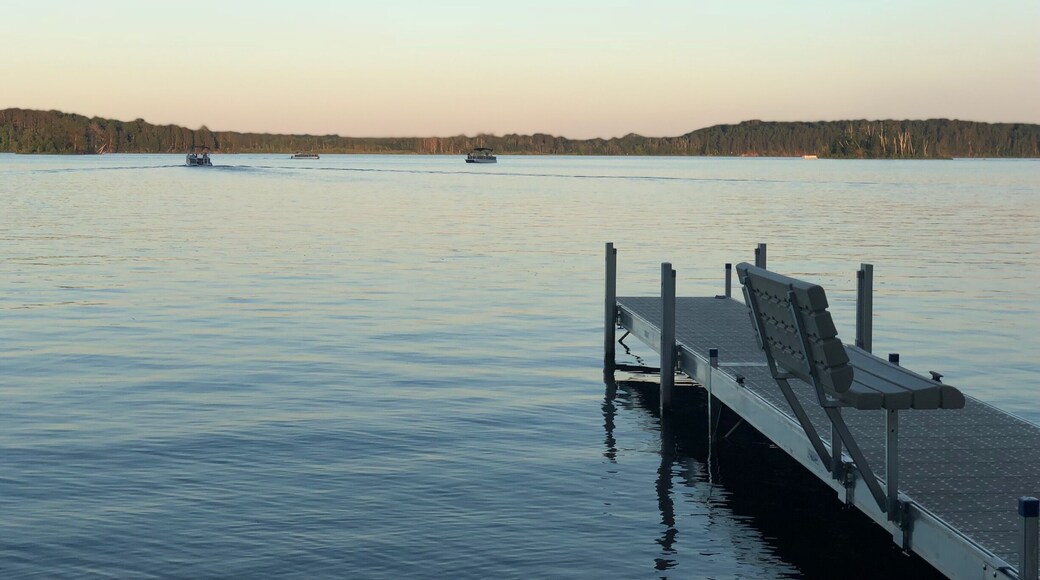 A drink with a view at this resort! If you’re not staying there, you’re still welcome at their little bar because the view of the flowage is worth seeing.