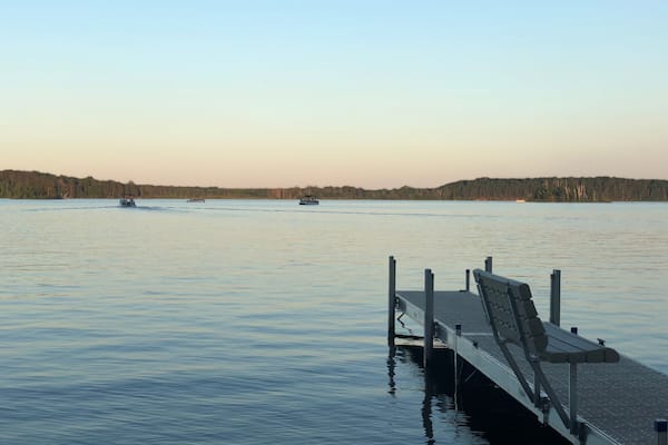 A drink with a view at this resort! If you’re not staying there, you’re still welcome at their little bar because the view of the flowage is worth seeing.