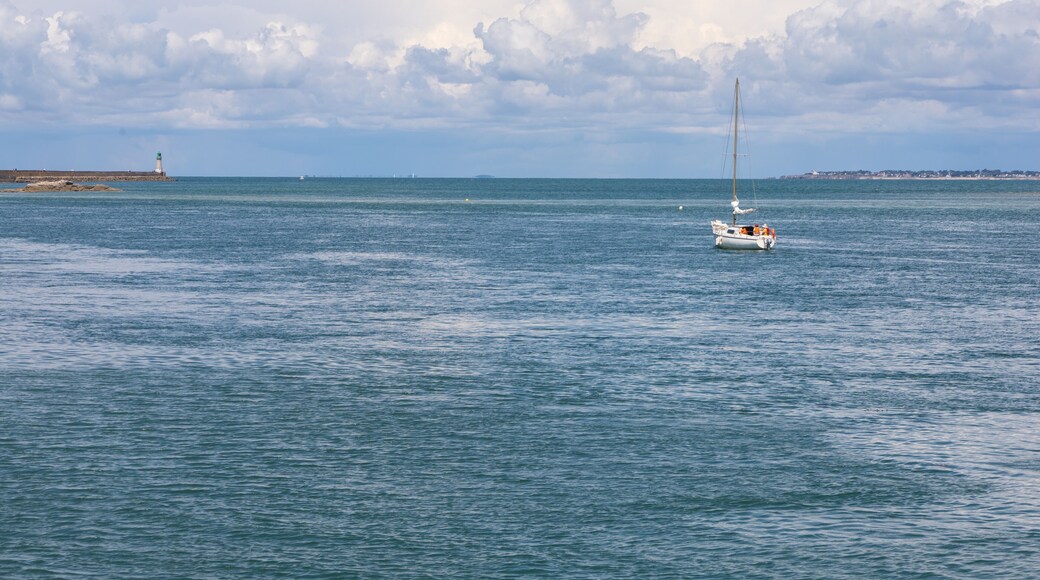 Bateau sur le chenal du Croisic, qui est ce grand espace naturel situé à l'entrée du port, entre Le Croisic et la pointe de Pen Bron à La Turballe, et qui va jusqu'aux marais salants