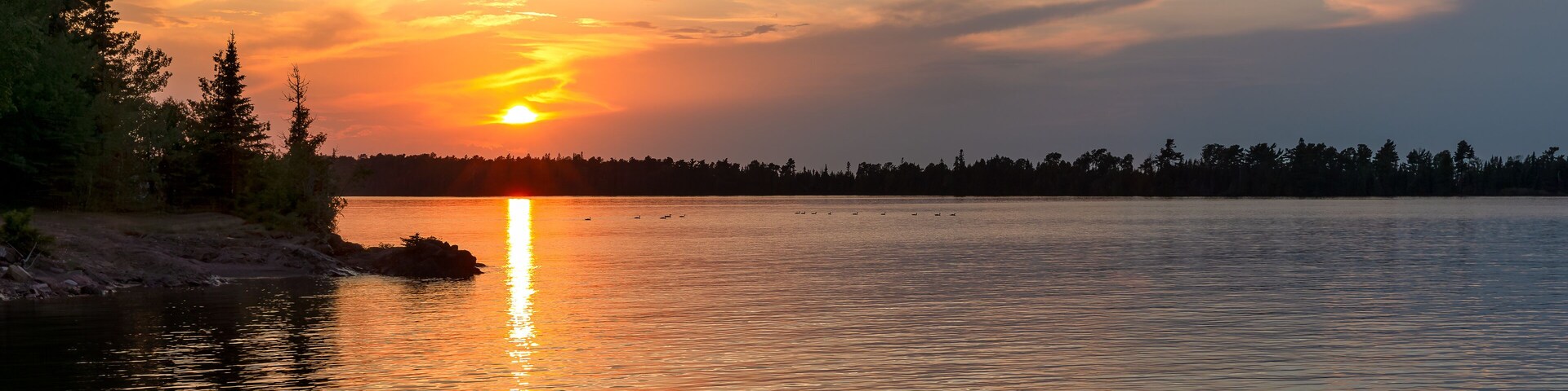 Northwoods Sunset Over Water