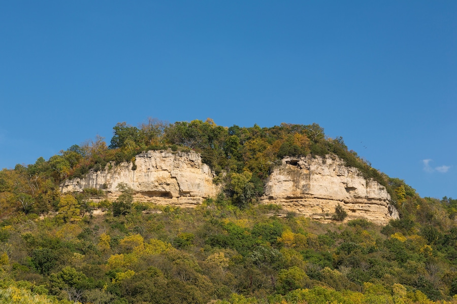 Twin Bluffs In Autumn