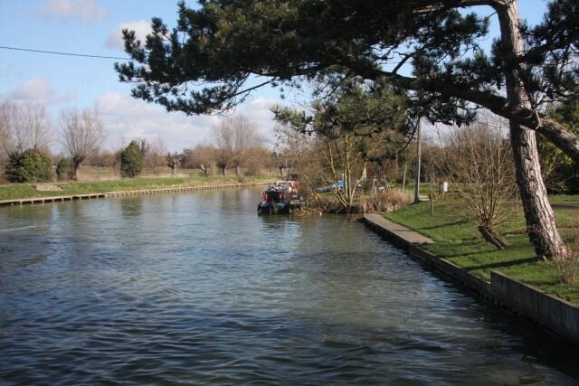 River Cam at Baits Bite Lock Looking downstream from the footbridge.