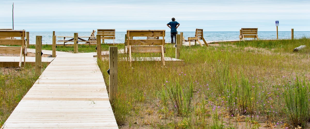 Shore of Lake Superior in Port Wing, Wisconsin