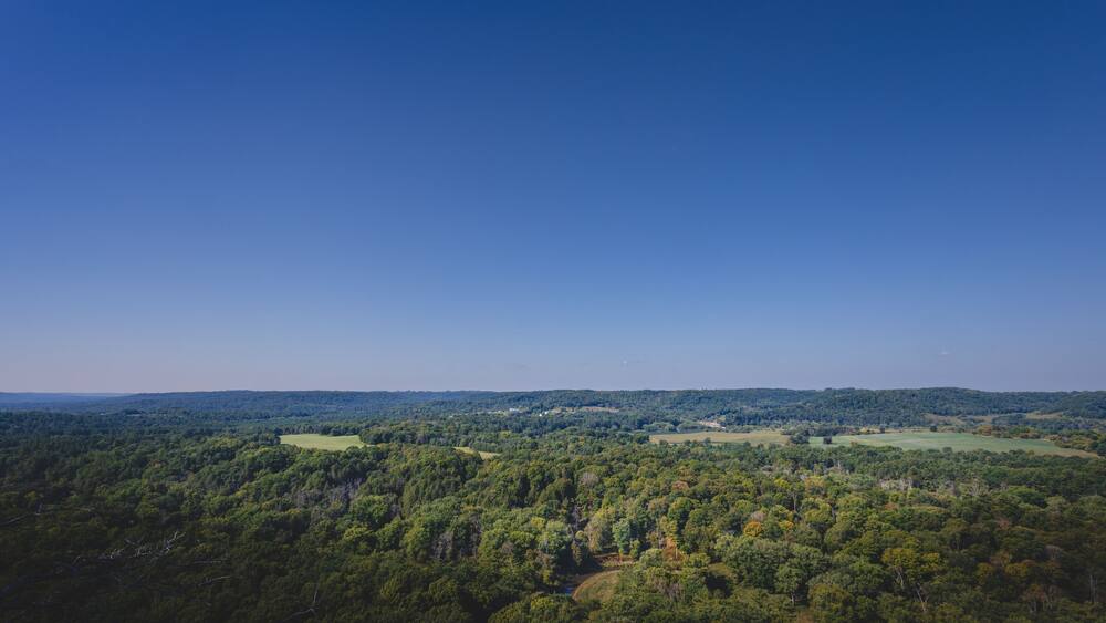 View of Wisconsin Driftless Region from Wildcat Mountain State Park