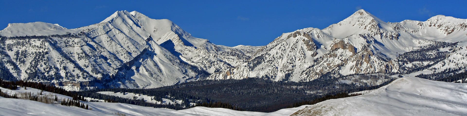 Doubletop Mountain Peak in the Gros Ventre Range in the Central Rocky Mountains near Jackson Hole Wyoming United States