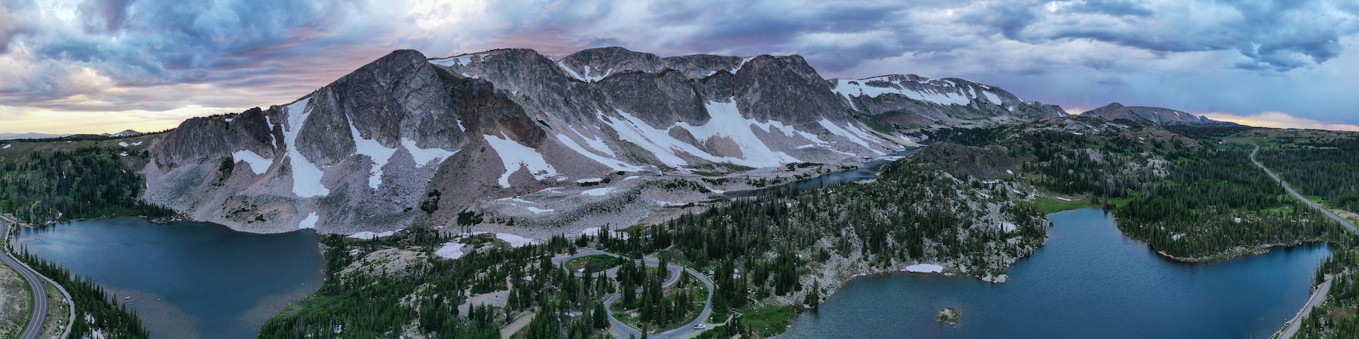 Pristine Sunset of medicine bow in the Rockies