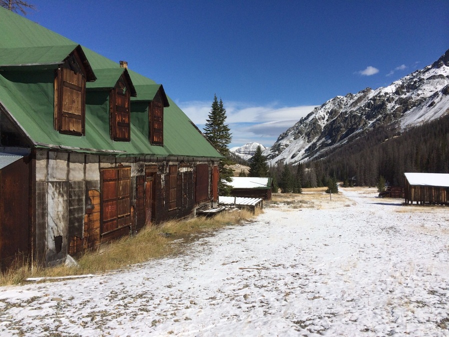 Old hotel at the Wyoming ghost town of Kirwin.