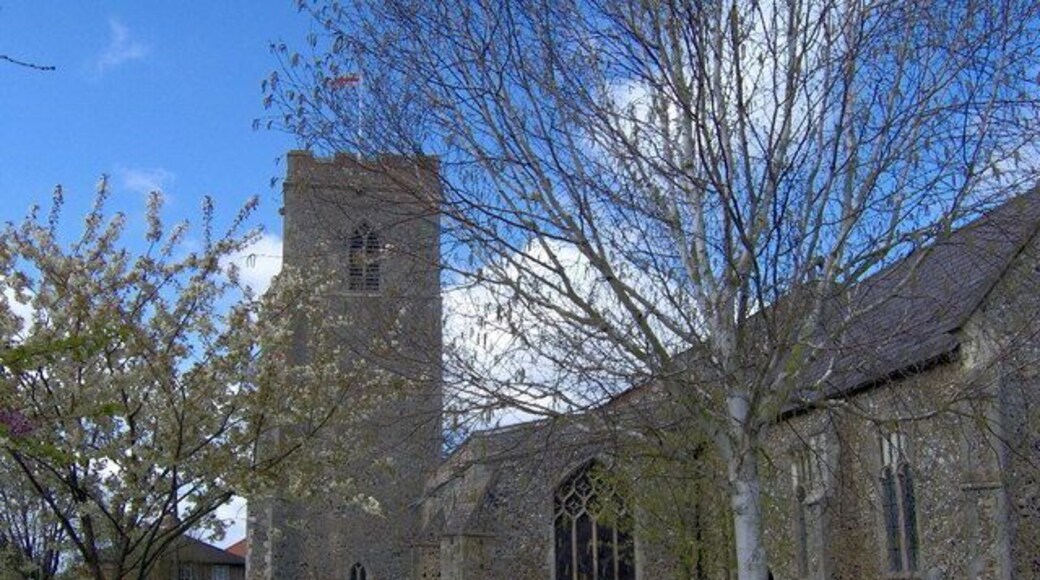 Church of St Mary the Virgin in Haughley, Suffolk, England. A Grade I listed medieval church.