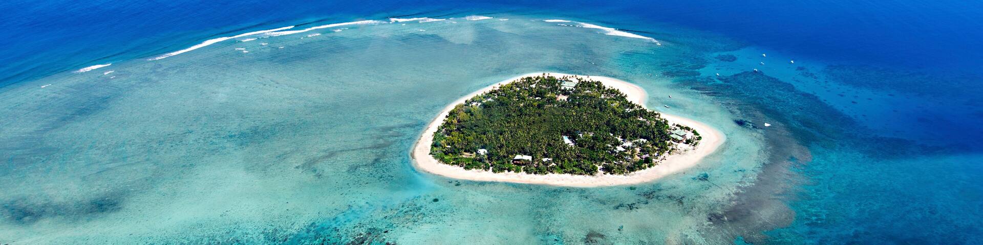 Fiji Tavarua Island (heart island)